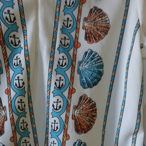 Trissi doubleknit polyester shells clams vacation vacay top S SM Small Medium M - Picture 13 of 16